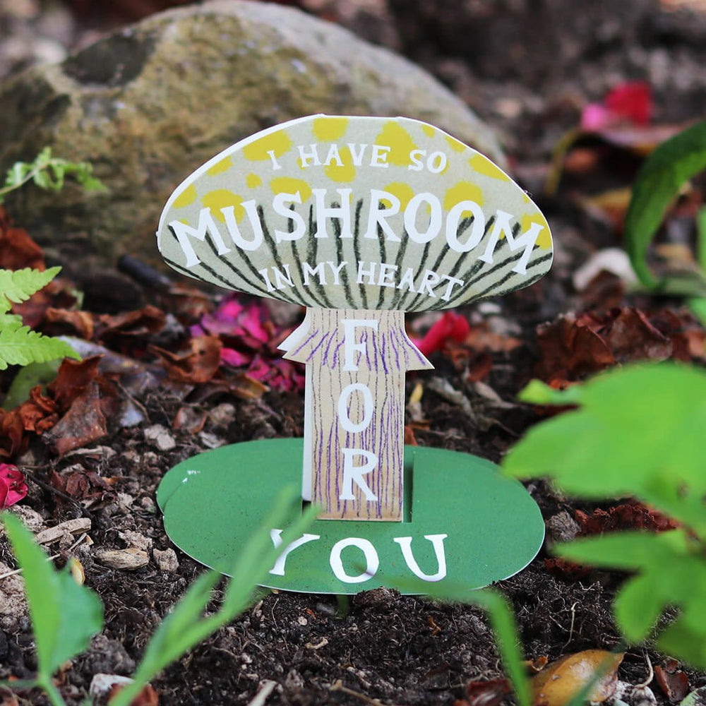 Hadley Paper Goods I Have So Mushroom In My Heart For You Stand-Up Card