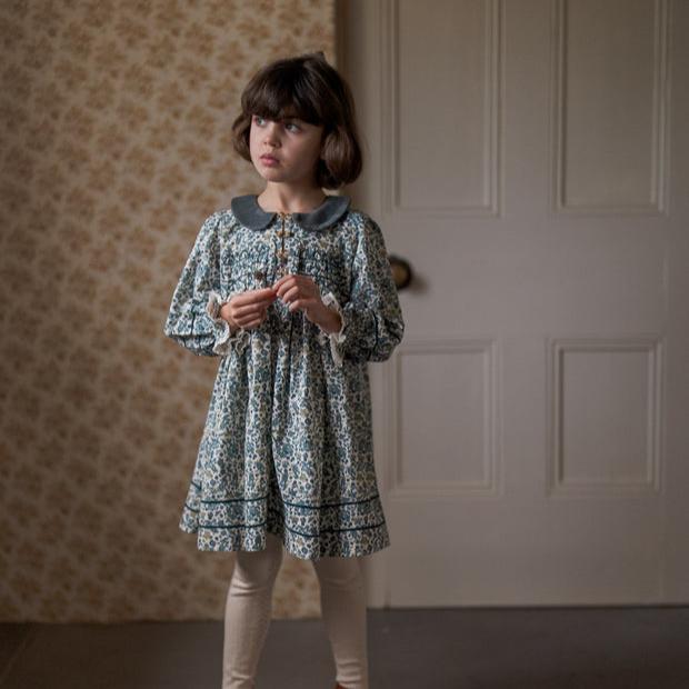 Little Cotton Clothes Tessa Dress - Midwinter Floral