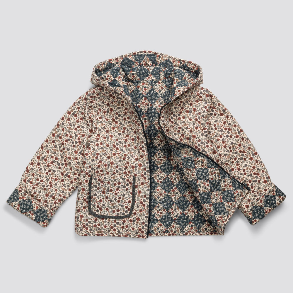 Little Cotton Clothes Jojo Reversible Jacket - Harlequin / Cottage Floral