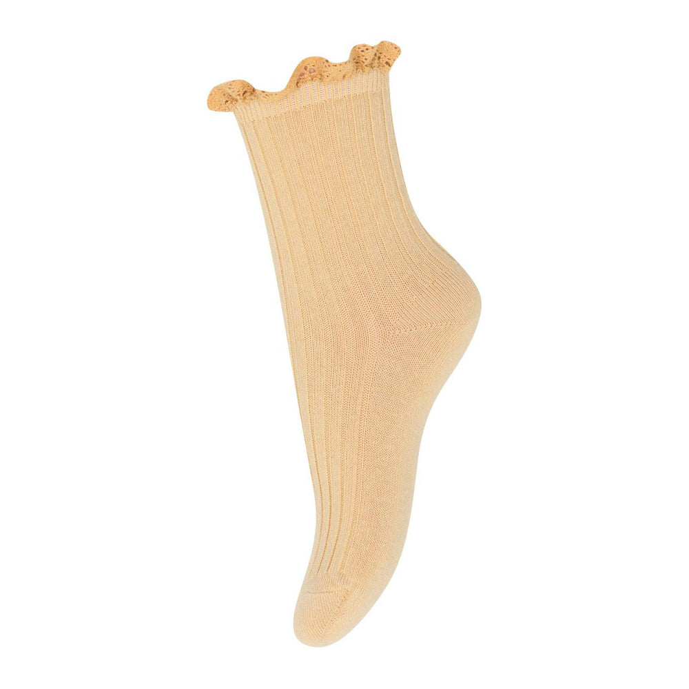 MP Denmark Julia Lace Cotton Socks - Moonstone