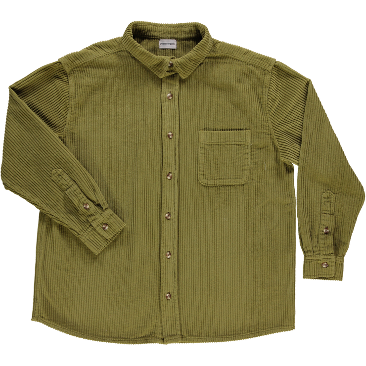 Poudre Organic Lenhador Corduroy Shirt - Green Moss