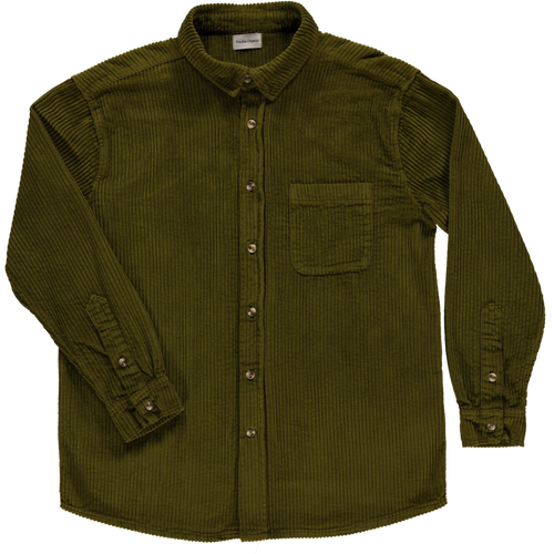 Poudre Organic Lenhador Corduroy Shirt - Fir Green