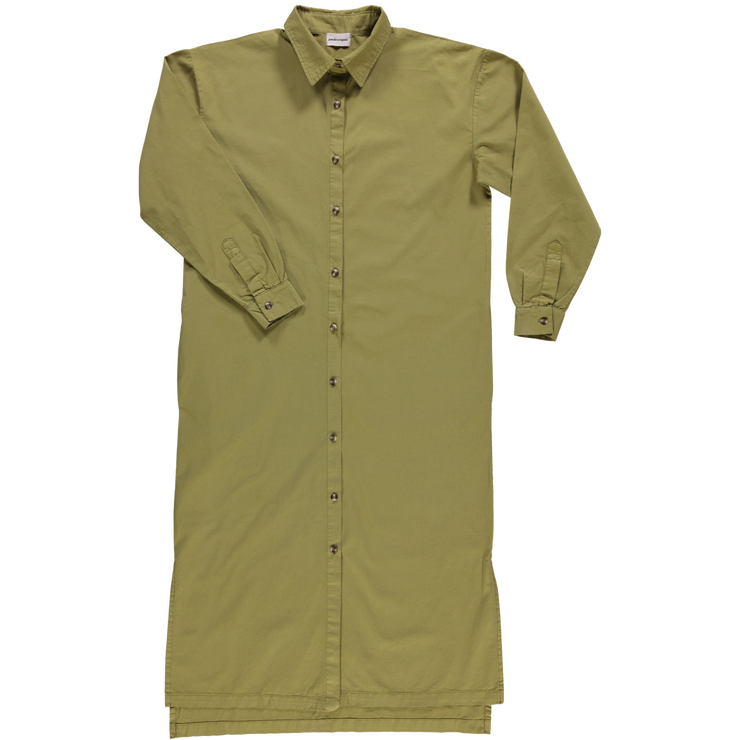 Poudre Organic Women's Lis Long Shirt Dress - Moss Green