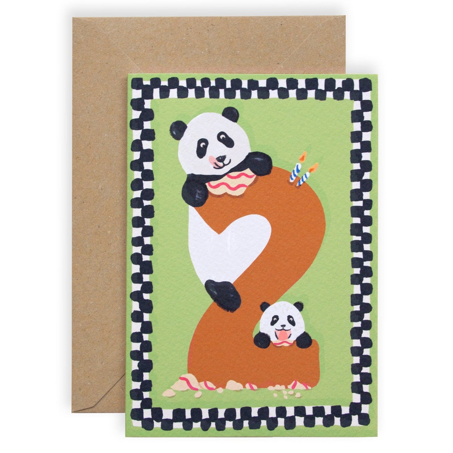 Little Em Emma Alviti Two Today Panda Birthday Card