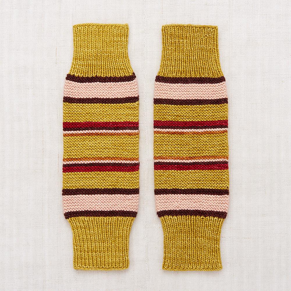 Misha & Puff Log Cabin Legwarmer - Citron