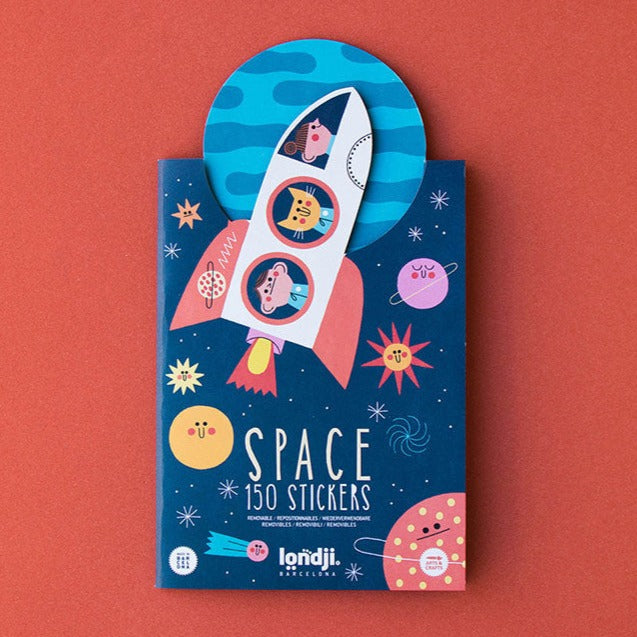 Londji Space Stickers, Paper Stickers for Kids