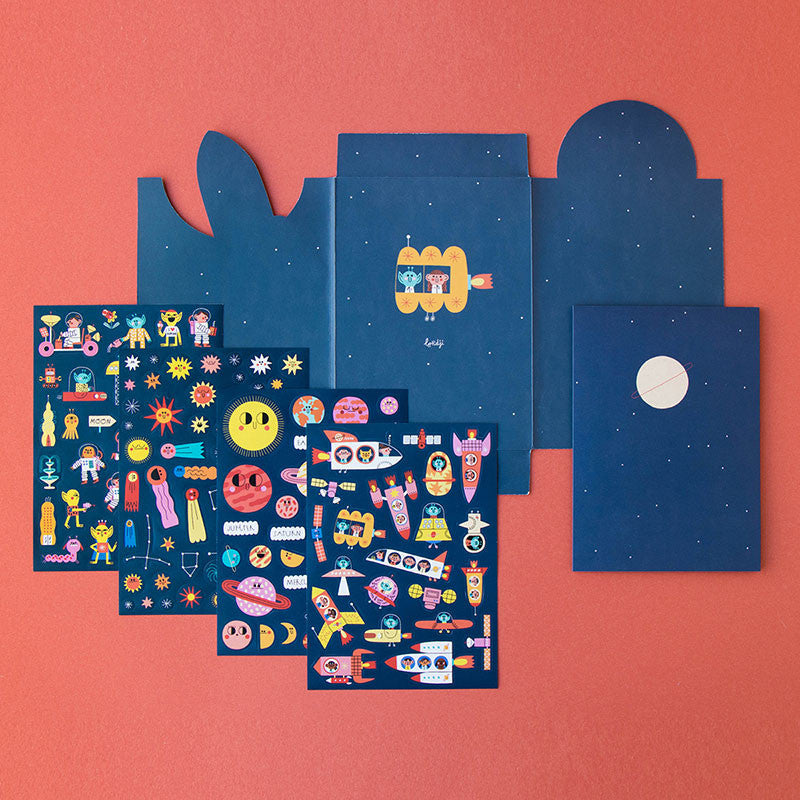 Londji Space Stickers, Paper Stickers for Kids