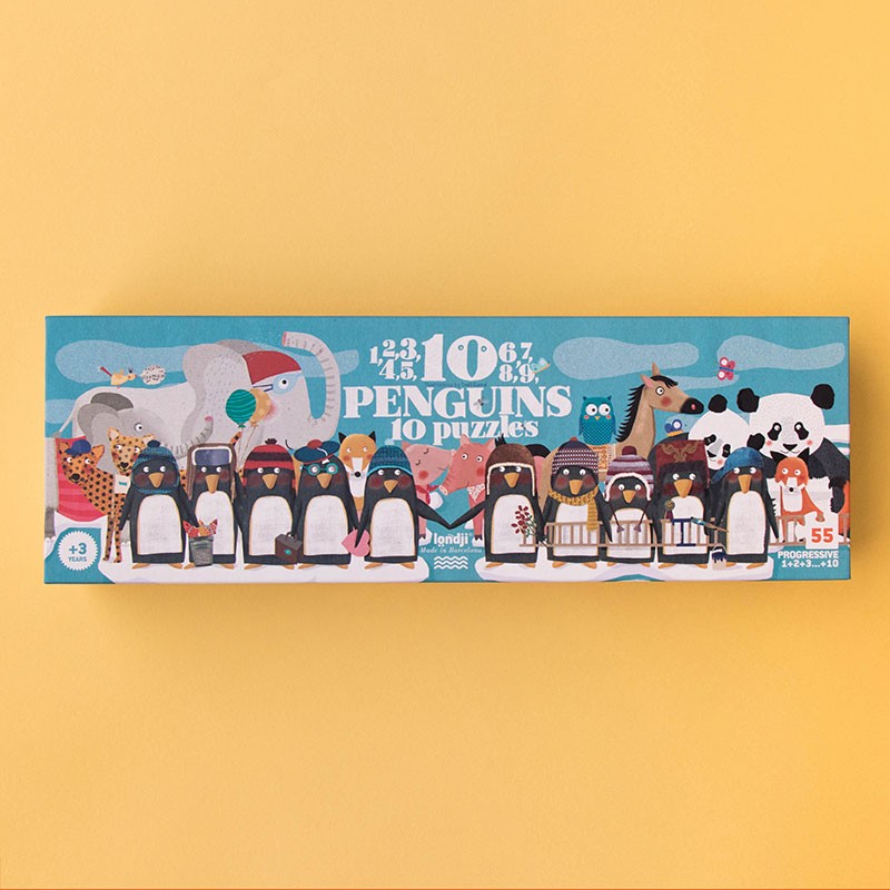 Londji 10 Penguins Puzzles | 55 Pieces