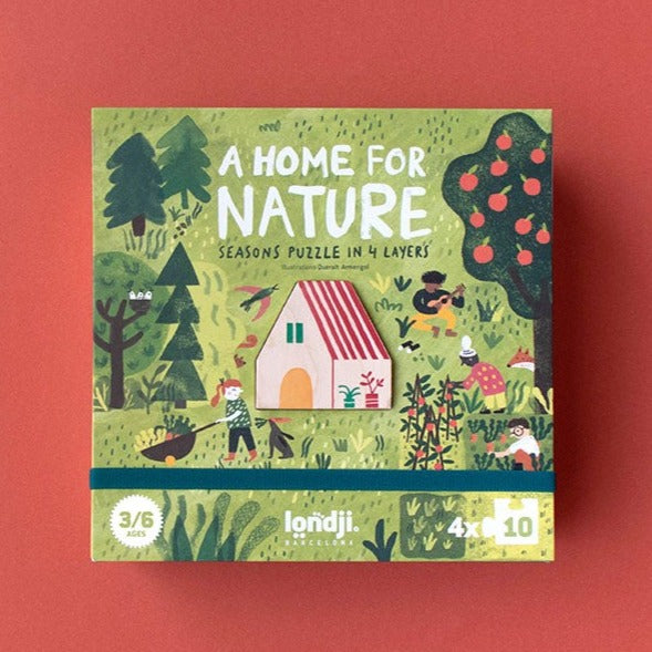 
                      
                        Londji A Home for Nature Seasons Puzzle | 4 x 10 Pieces
                      
                    