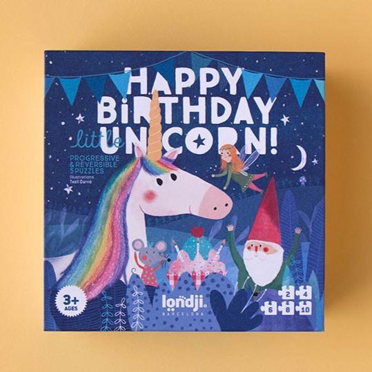 Londji Happy Birthday Unicorn Puzzles | 2-10 Pieces