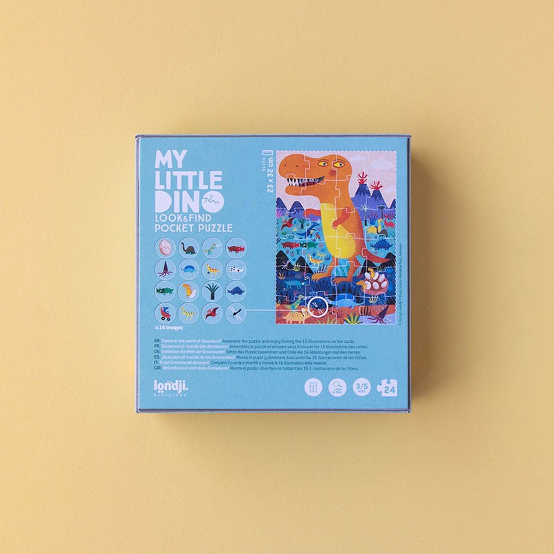 Londji My Little Dino Pocket Puzzle | 24 Pieces