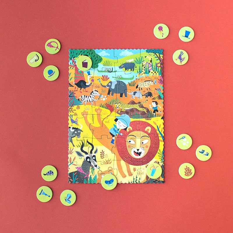 Londji My Little Jungle Pocket Puzzle | 24 Pieces