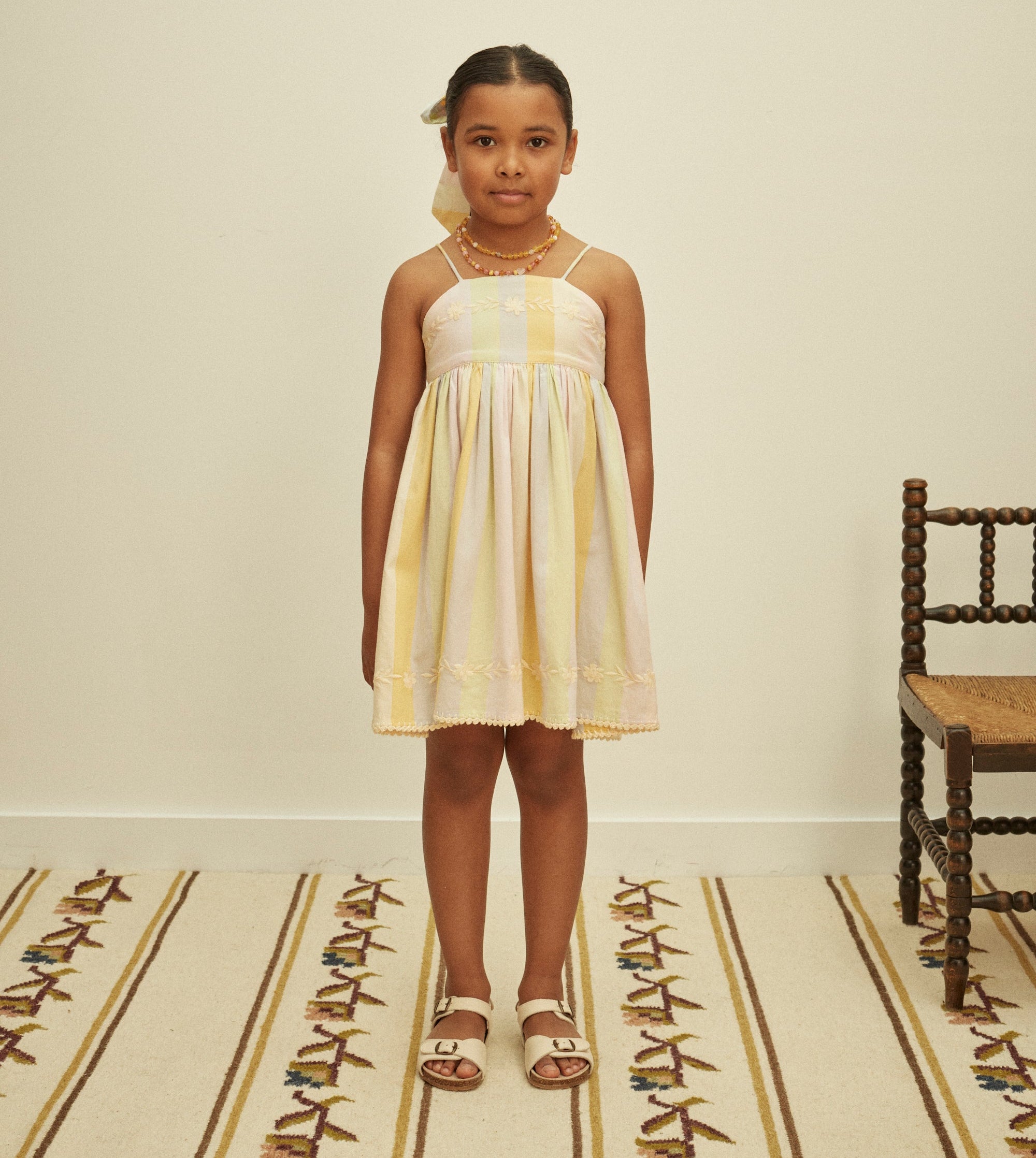 ワンピース apolina kids magrit sundress 2-3y Apolina Magrit Sundress - Painters Stripe | SMALL-FOLK