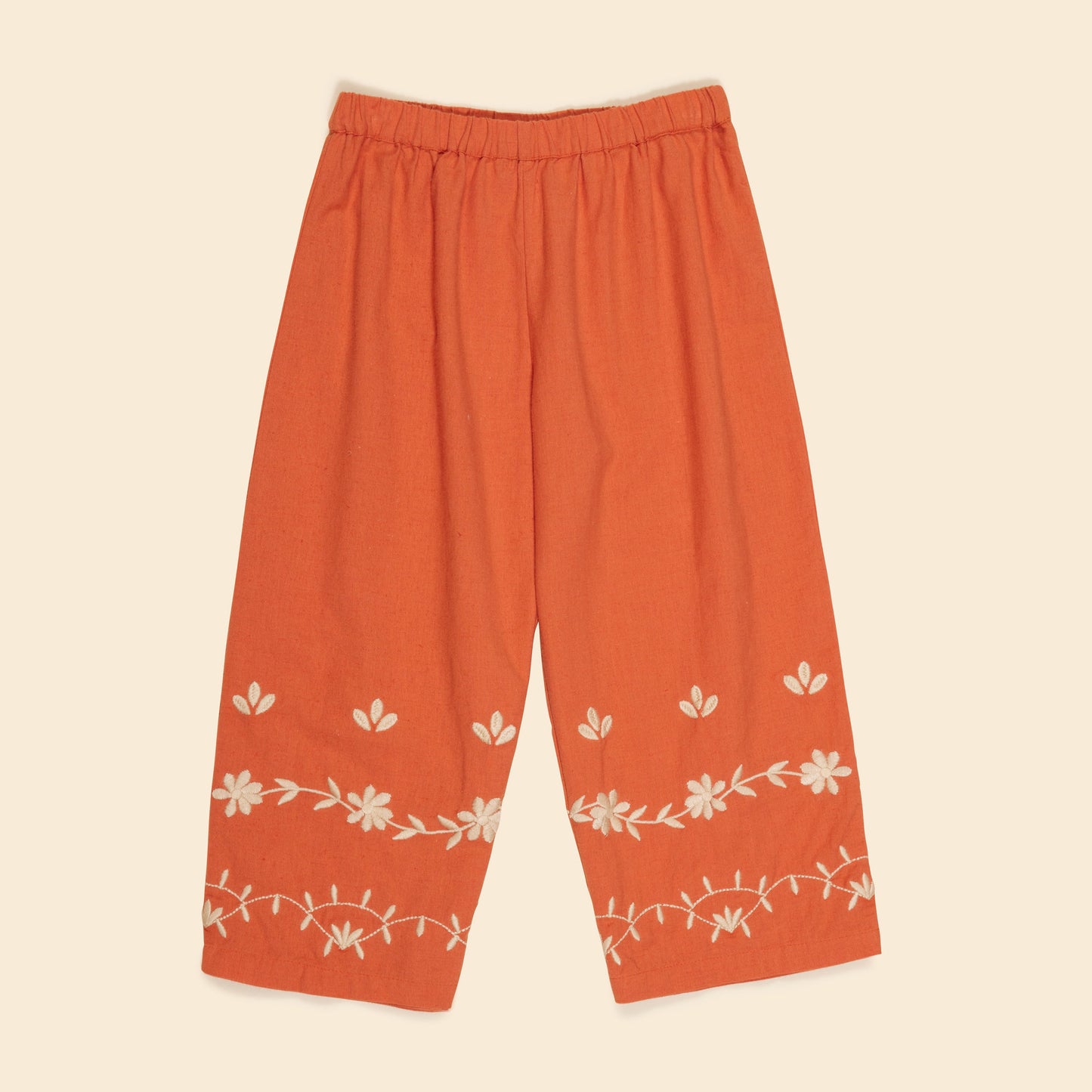 Apolina Molly Embroidered Trouser - Poppy