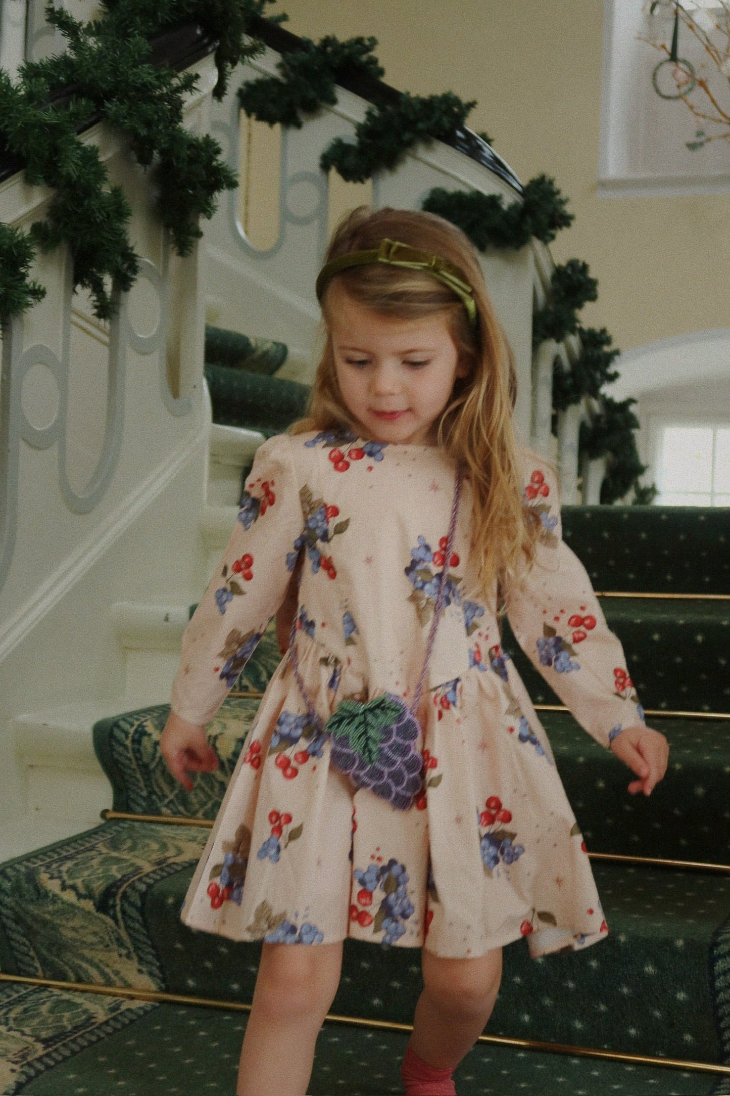 Konges Sløjd Avi Long Sleeve Bow Dress - Cremona