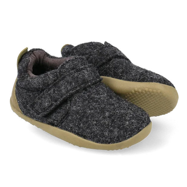 Bobux Marvel Felt - Charcoal + Olive