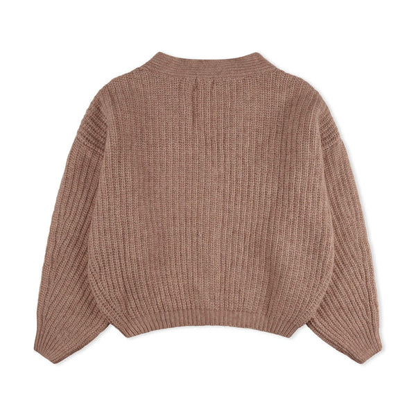 
                  
                    Matona Women's Wool/Organic Cotton Knit Cardigan - Sepia
                  
                