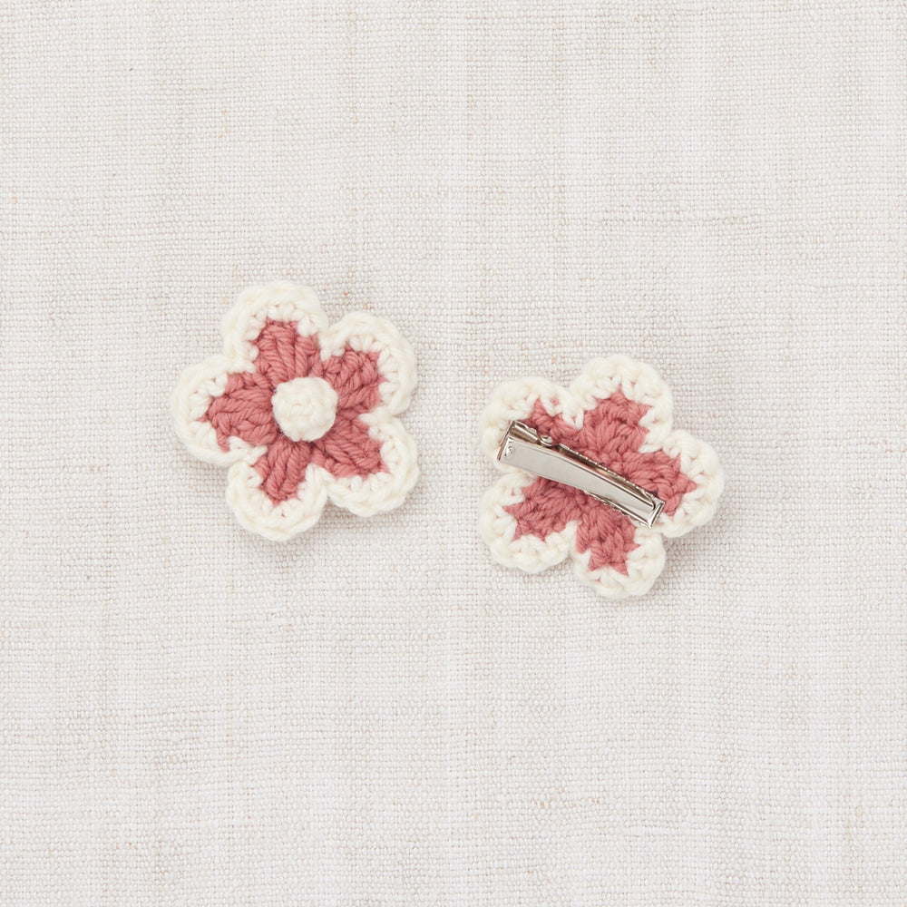 Misha & Puff Medium Flower Clip Set - Rosewood