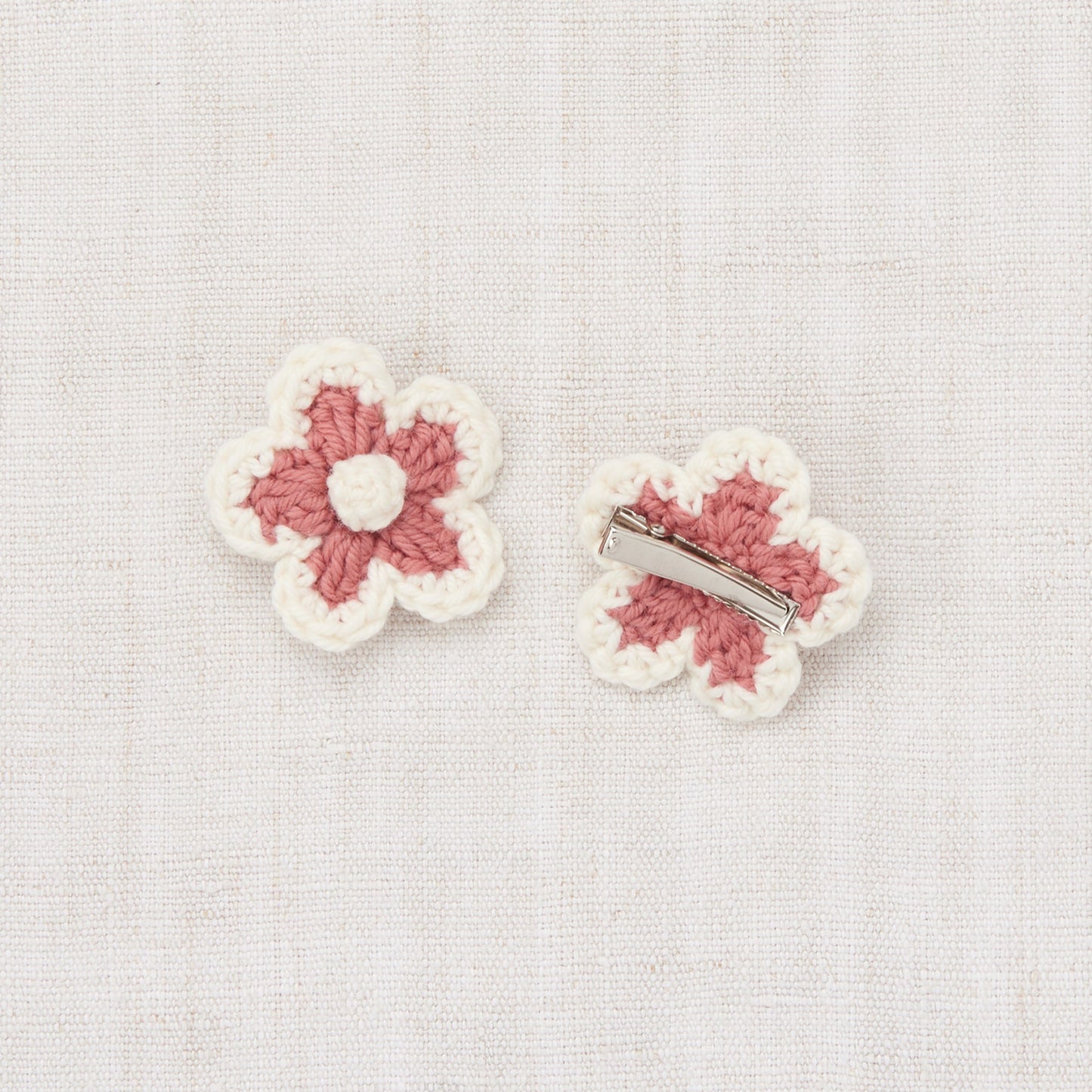 Misha & Puff Medium Flower Clip Set - Rosewood