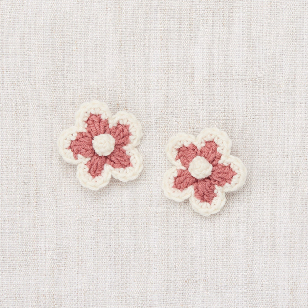 Misha & Puff Medium Flower Clip Set - Rosewood