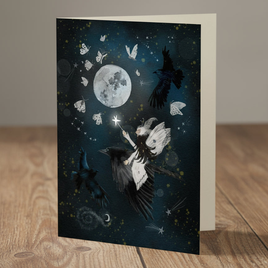 Metta & Magic Moth Maiden Luxury Handmade Greeting Card