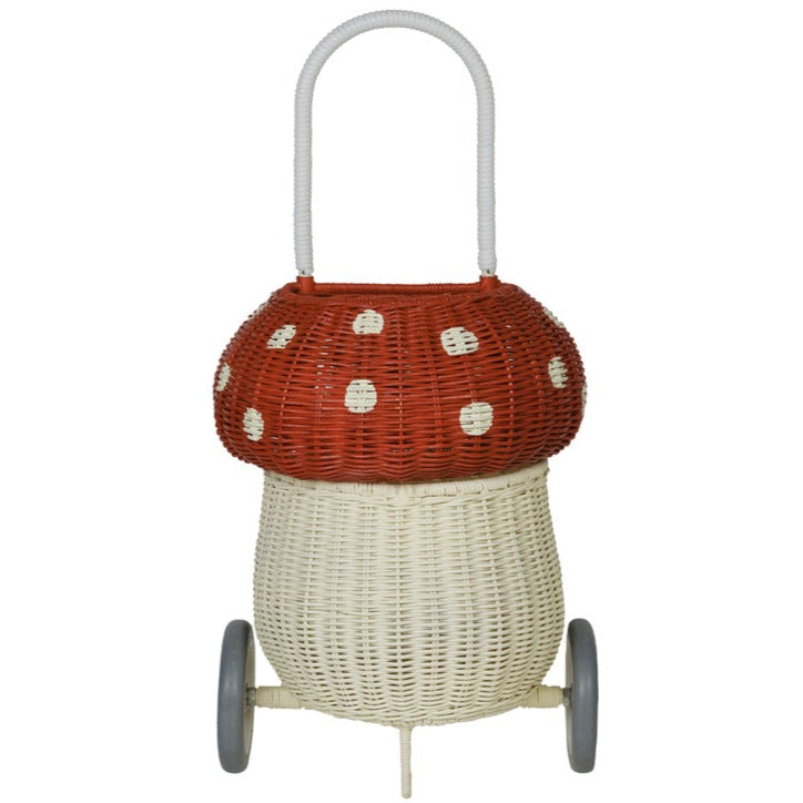 Olli Ella Rattan Mushroom Luggy - Red