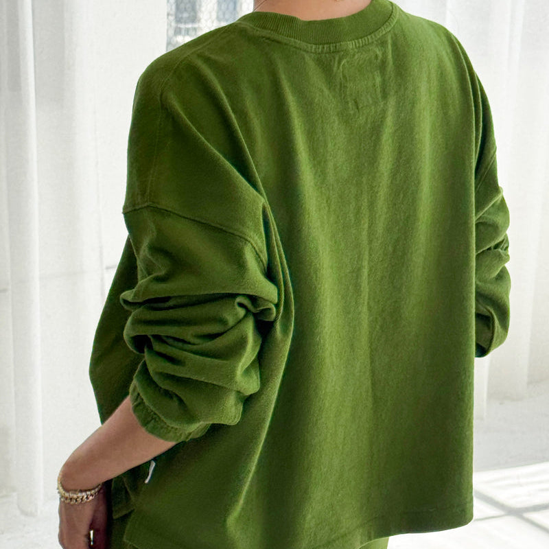 Le Bon Shoppe Women's 'Naturelle' L/S Tee - Collard Green