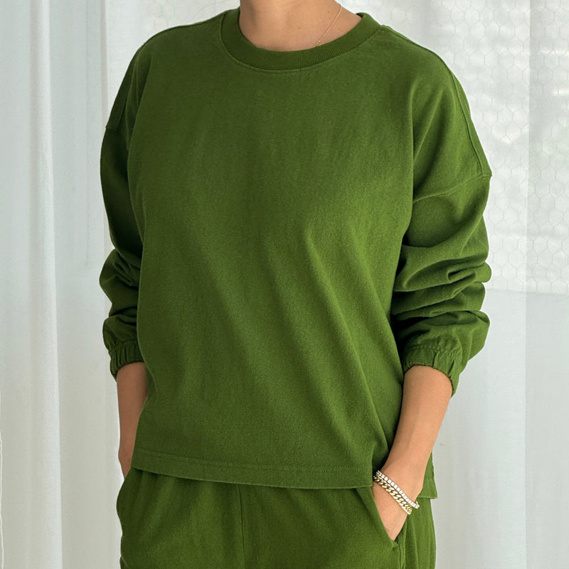 Le Bon Shoppe Women's 'Naturelle' L/S Tee - Collard Green