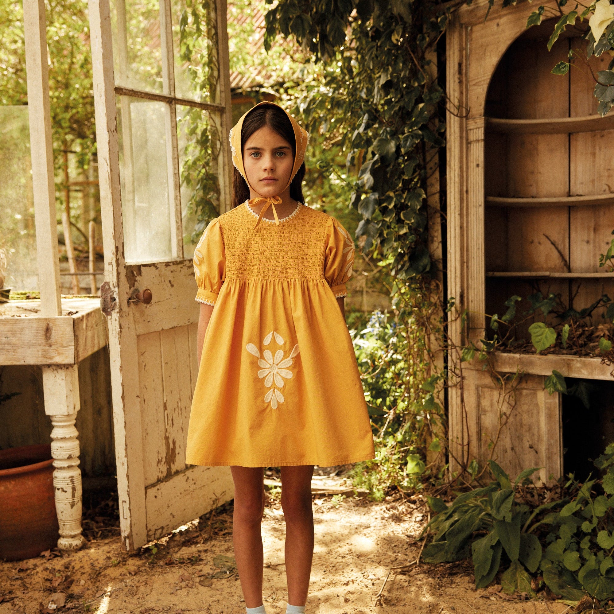 ワンピース Apolina NOEMIE DRESS 5-7Y Apolina Noemie Dress - Tangerine | SMALL-FOLK
