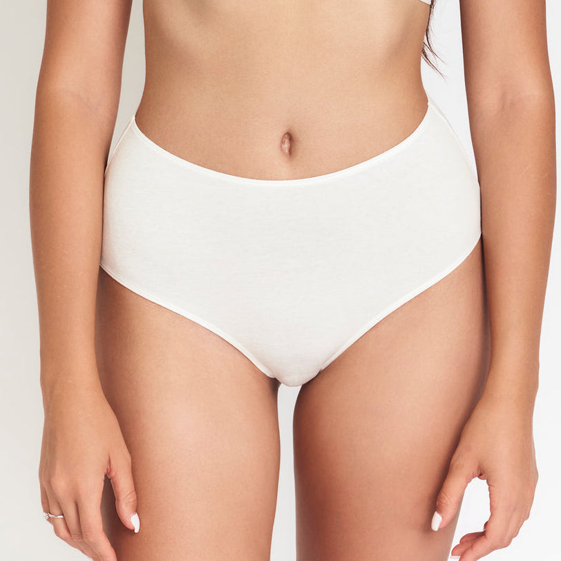Net Positive Underwear Women's High Rise Brief | Milk