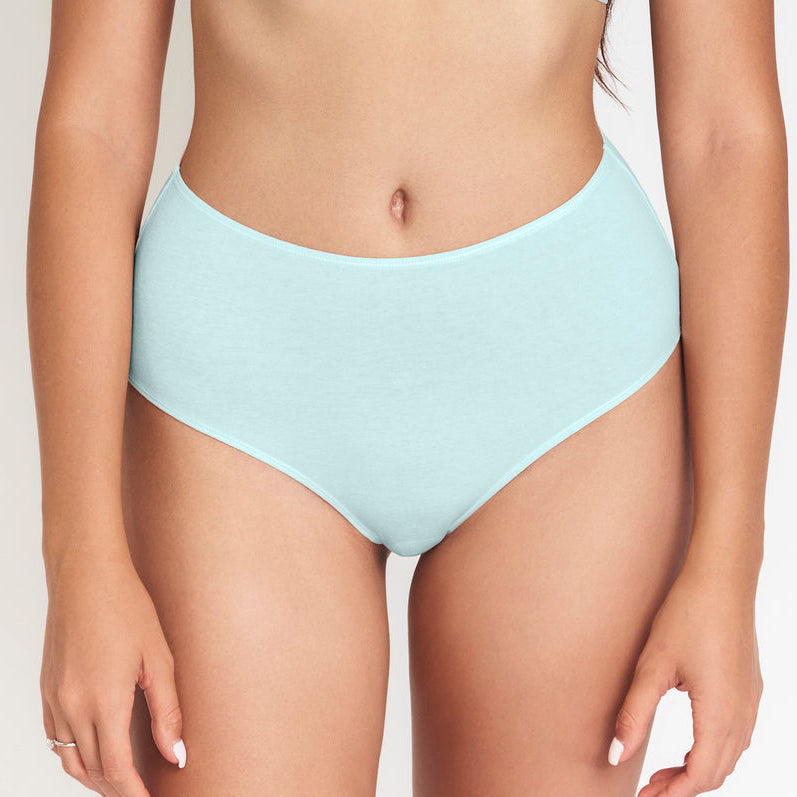 Net Positive Underwear Women's High Rise Brief | Ocean Blue