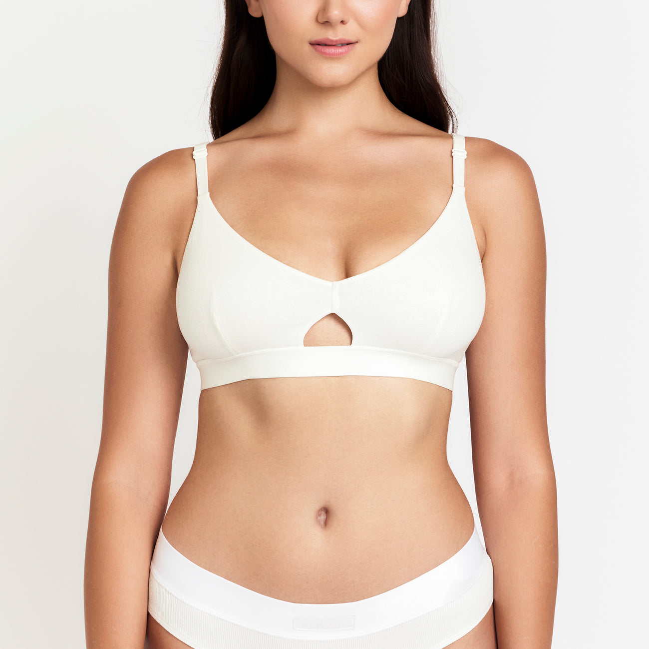 Net Positive Women's Keyhole Bra | Milk