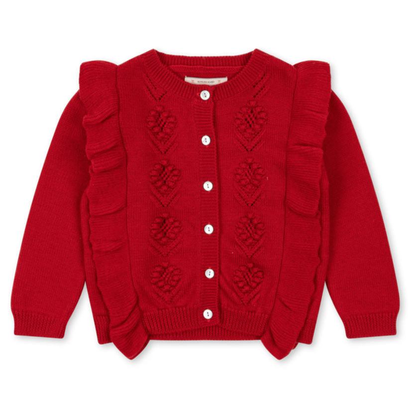 Konges Sløjd Fiol Frill Cardigan - Barbados Cherry