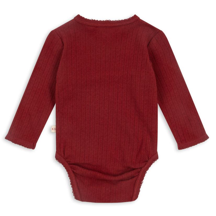 Konges Sløjd Minnie Wrap Long Sleeve Body - Red Dahlia