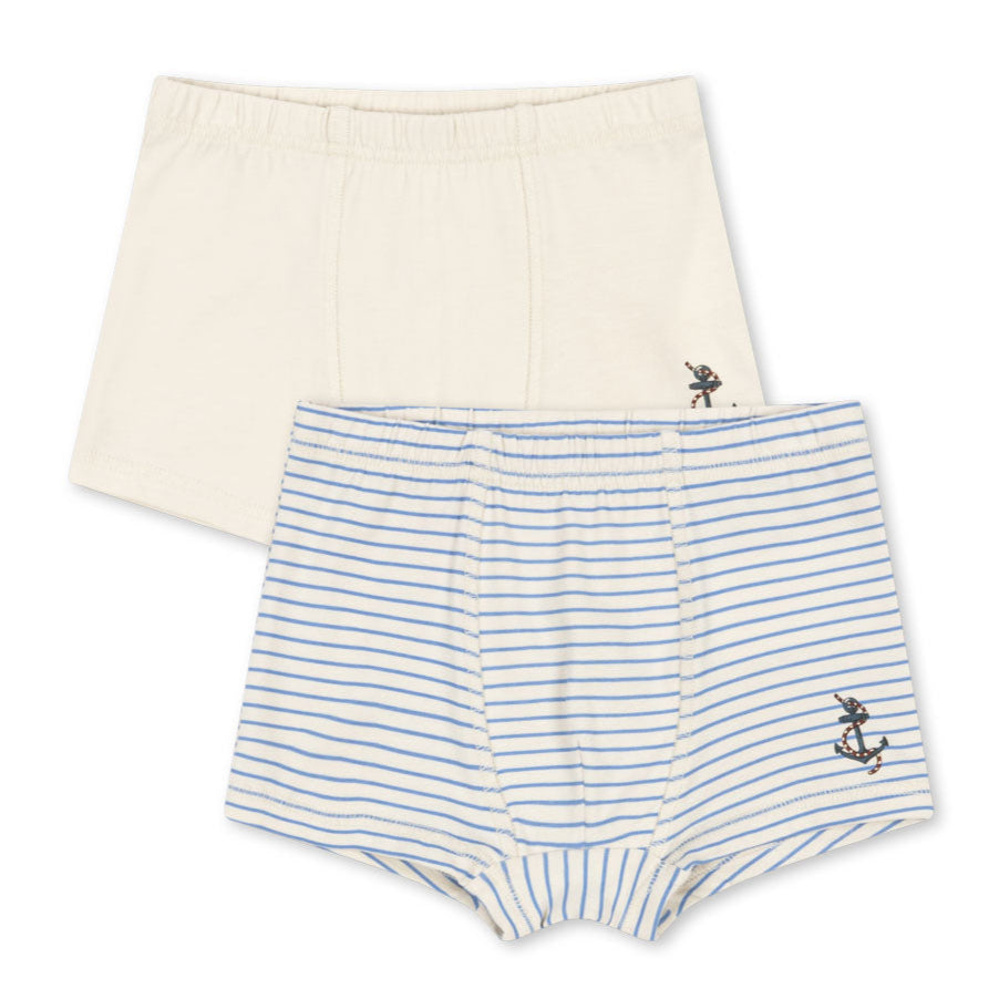 Konges Sløjd Basic Boxers, 2 Pack - Stripe Provence Mix