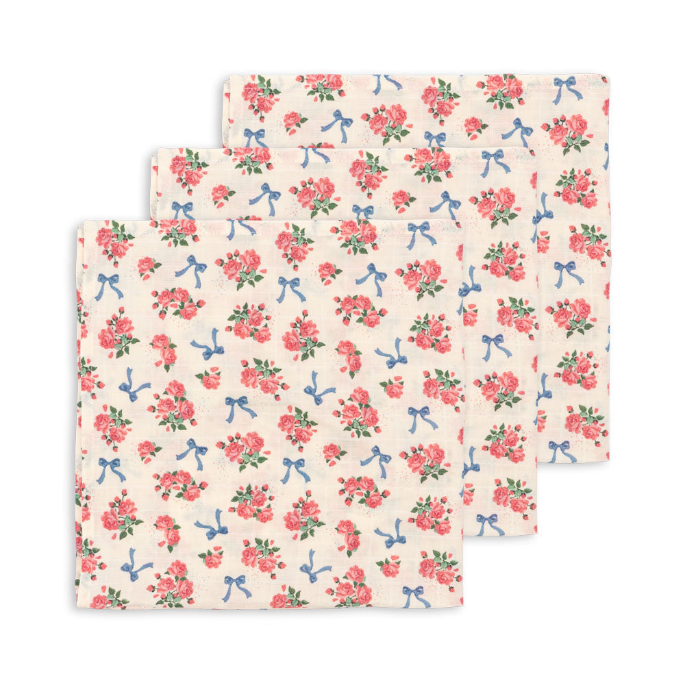 
                  
                    Konges Slojd Sløjd 3 Pack Muslin Cloths - Bella Rosita
                  
                