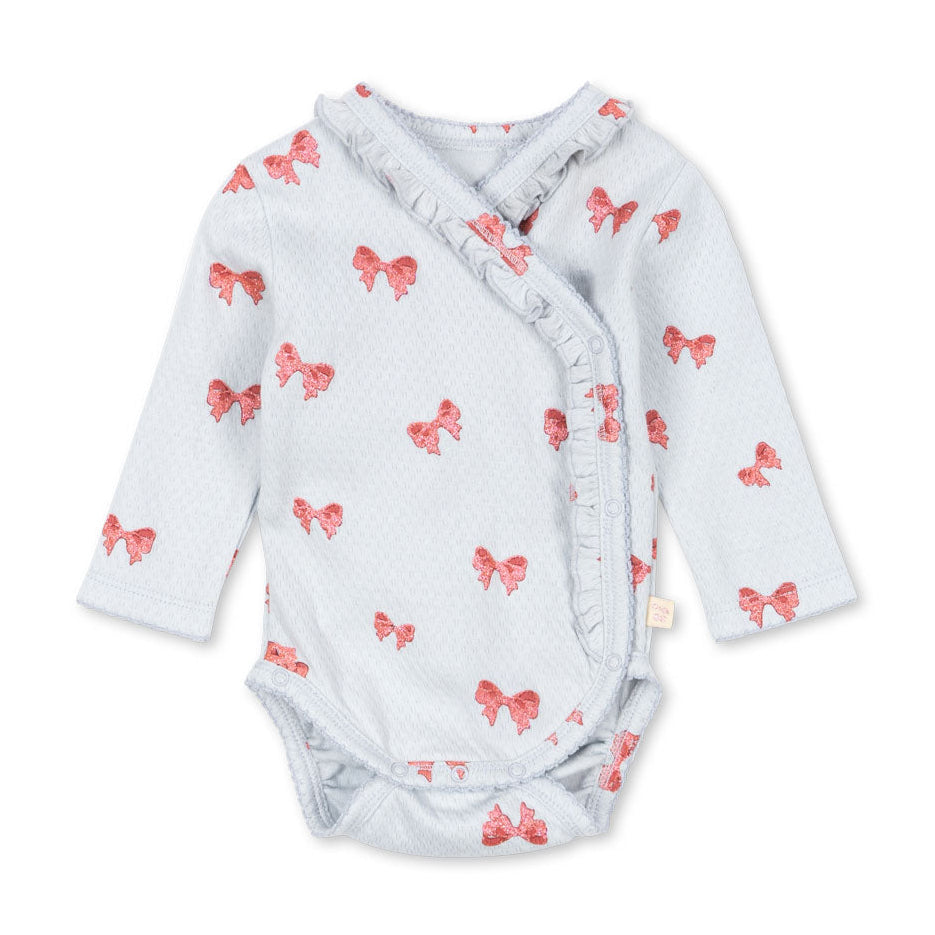 Konges Sløjd Sui Long Sleeve Frill Body - Rosia Blue Bow