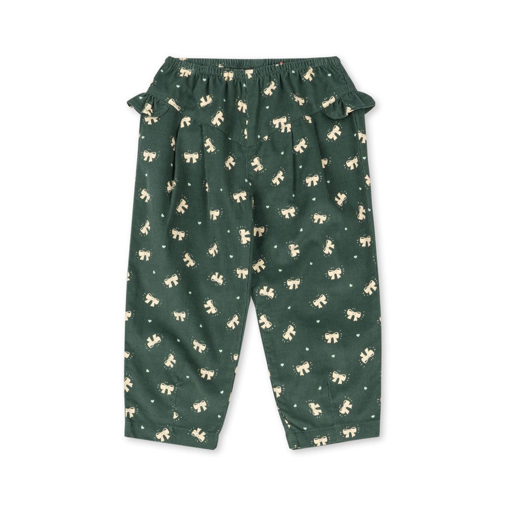 Konges Sløjd Avery Frill Pants - Boucle Hunter Green