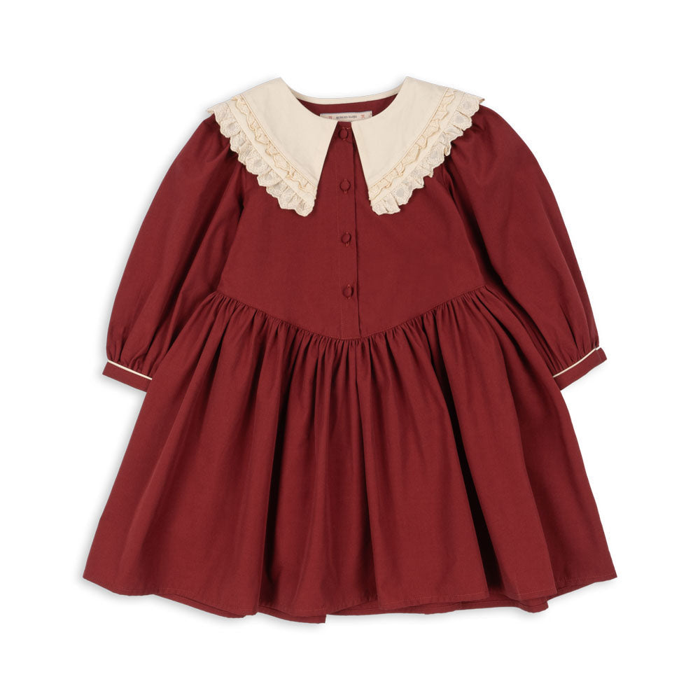 Konges Sløjd Coeur Collar Dress - Red Dahlia