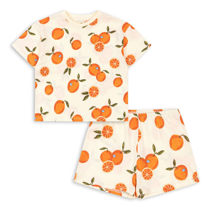 Konges Sløjd Famo Tee & Shorts Set - Arancia Blu