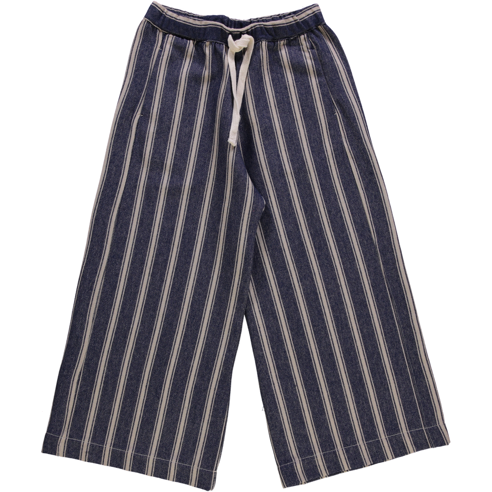 Poudre Organic Women's Santal Trousers - Blue Stripe