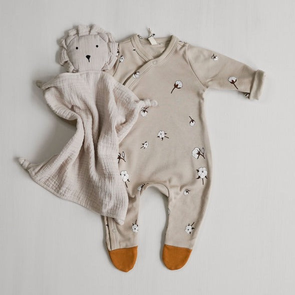 Organic Zoo Cottonfield Romper Suit w/ Contrast Feet