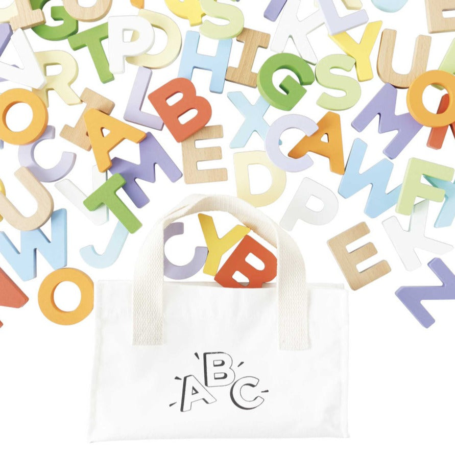 Le Toy Van Wooden Alphabet Set & Bag