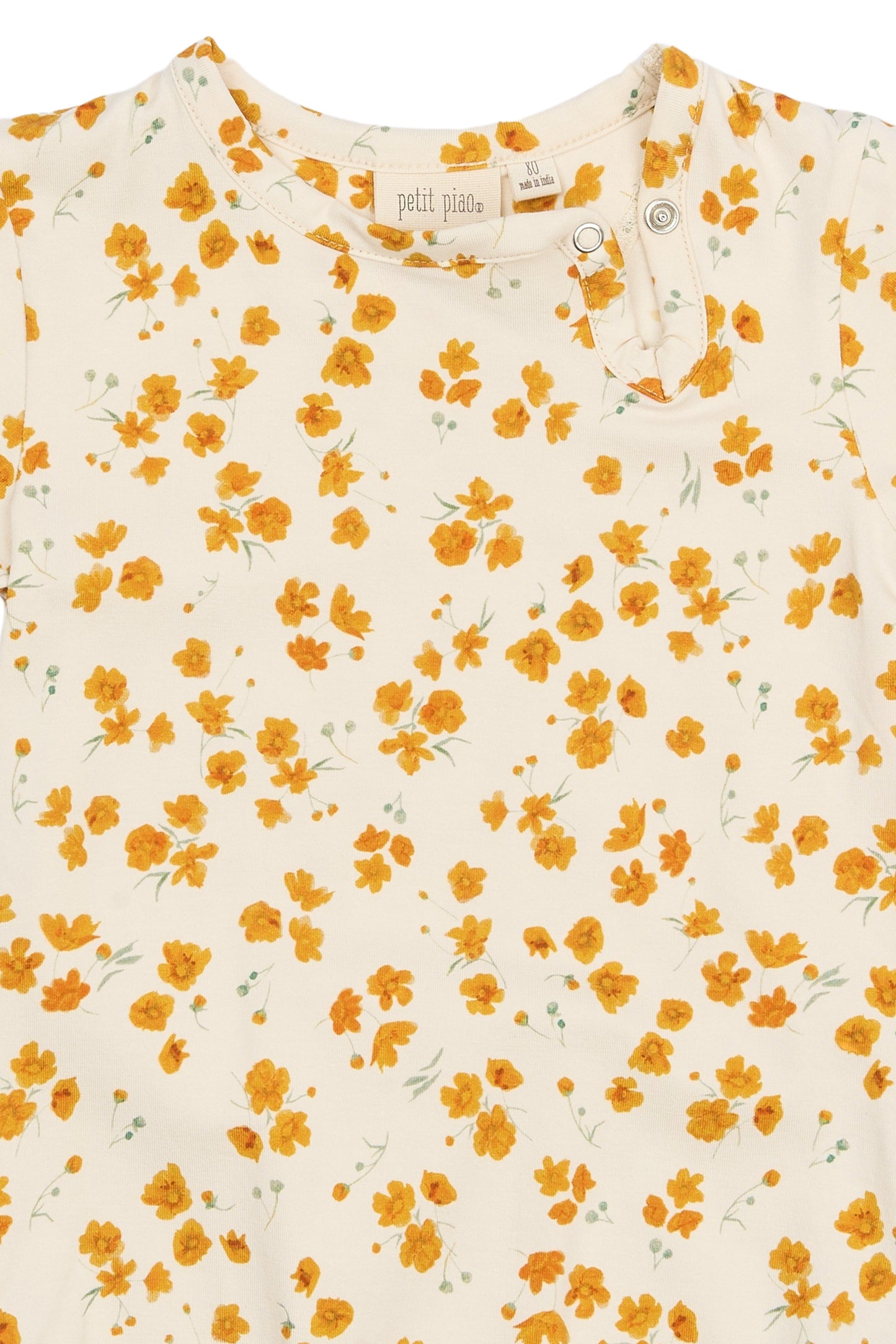 Petit Piao Short Sleeve Bodysuit - Buttercup
