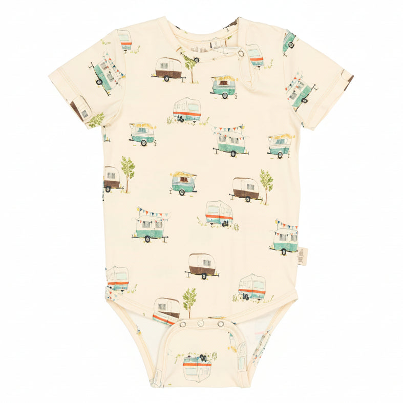 Petit Piao Short Sleeve Bodysuit - Camper