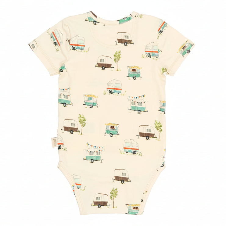 Petit Piao Short Sleeve Bodysuit - Camper