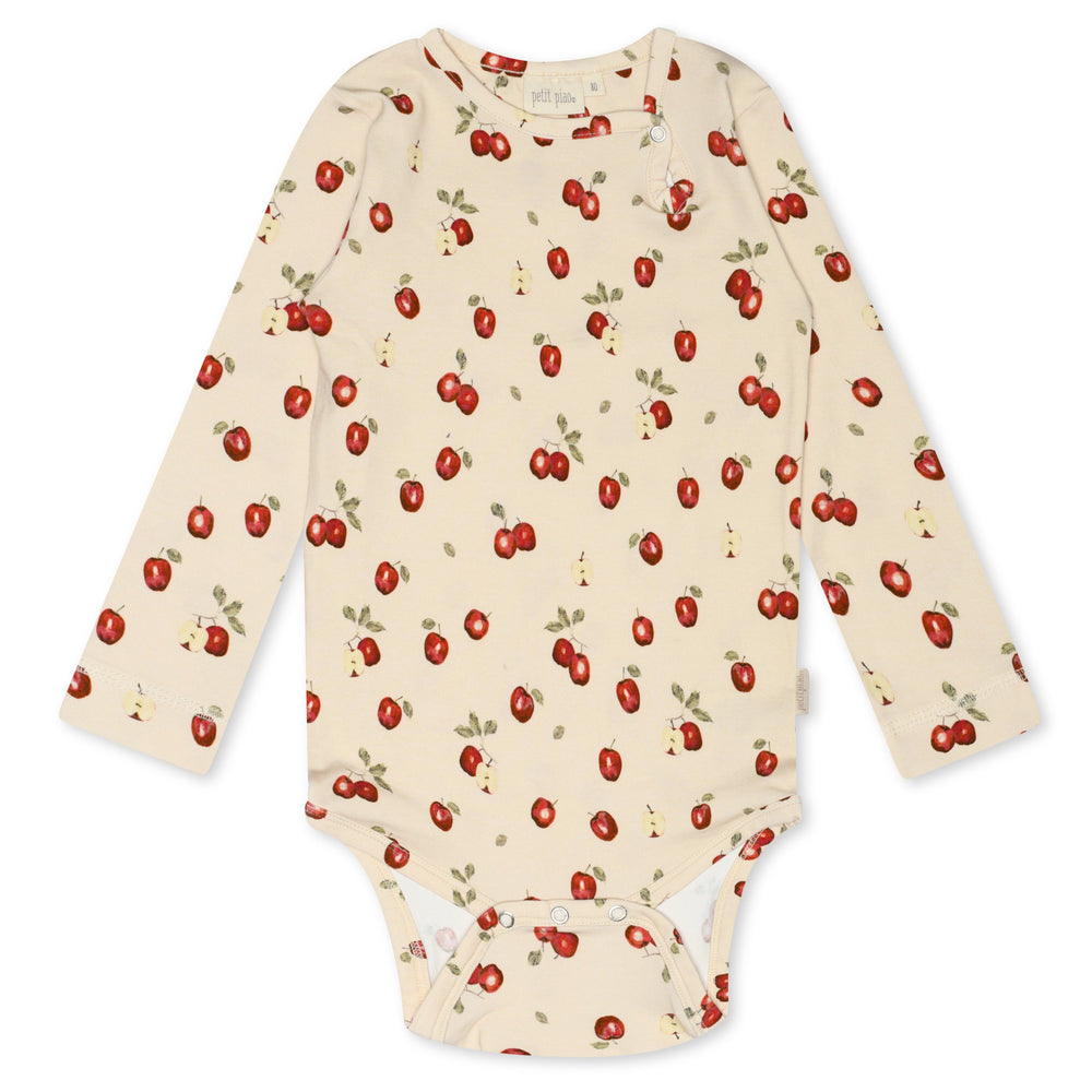 Petit Piao Long Sleeve Bodysuit - Apple