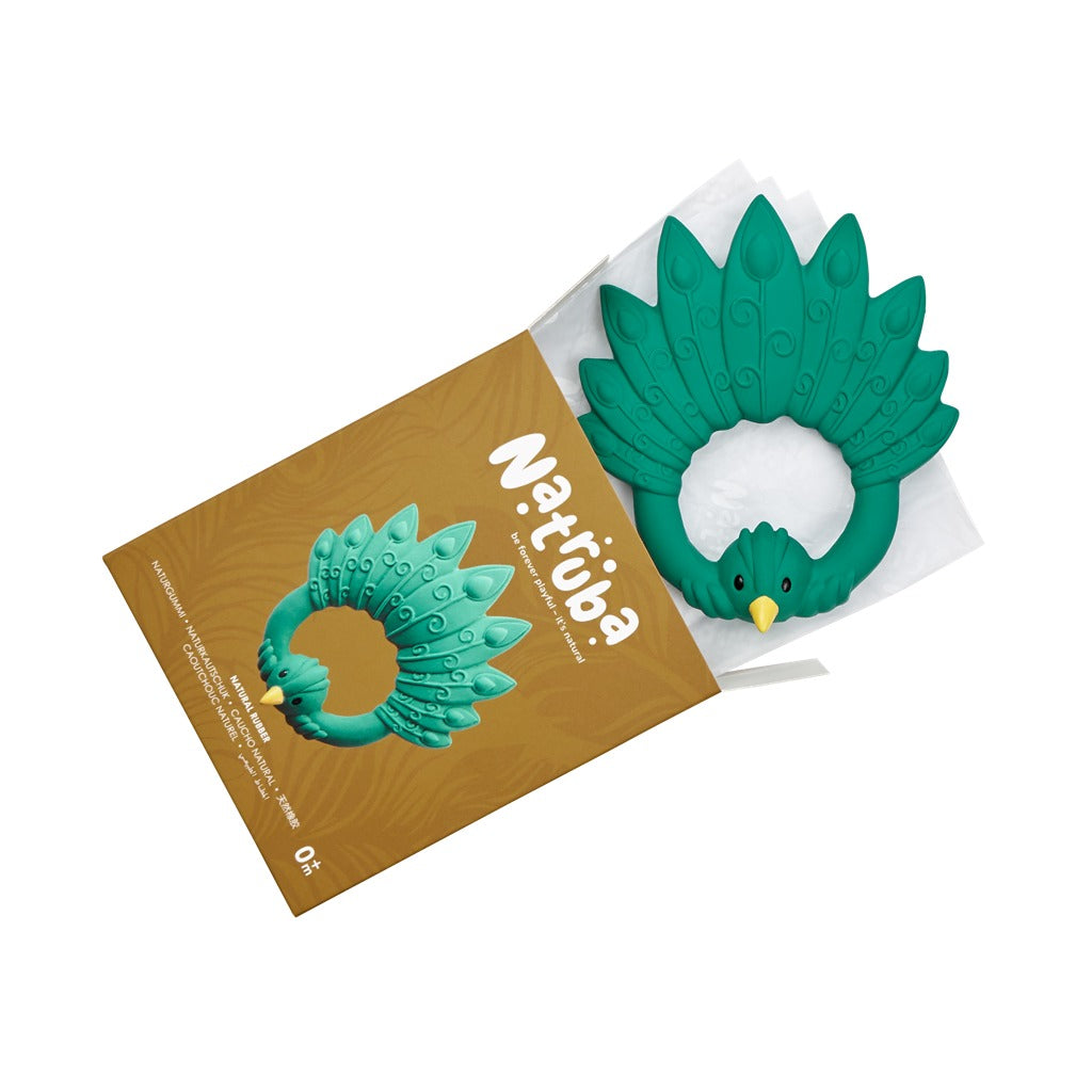 Natruba Teether Peacock - Green