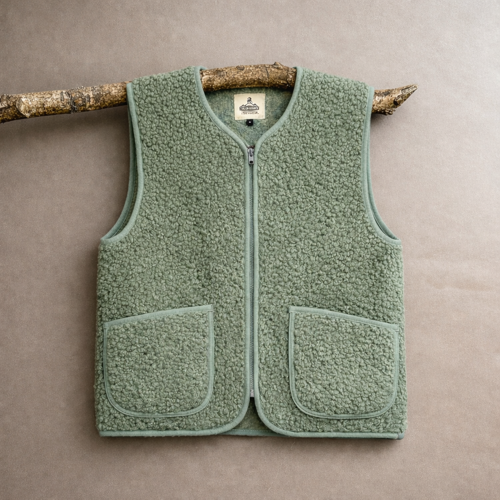 Coldbreaker Adult Pepitko Wool Gilet - Green