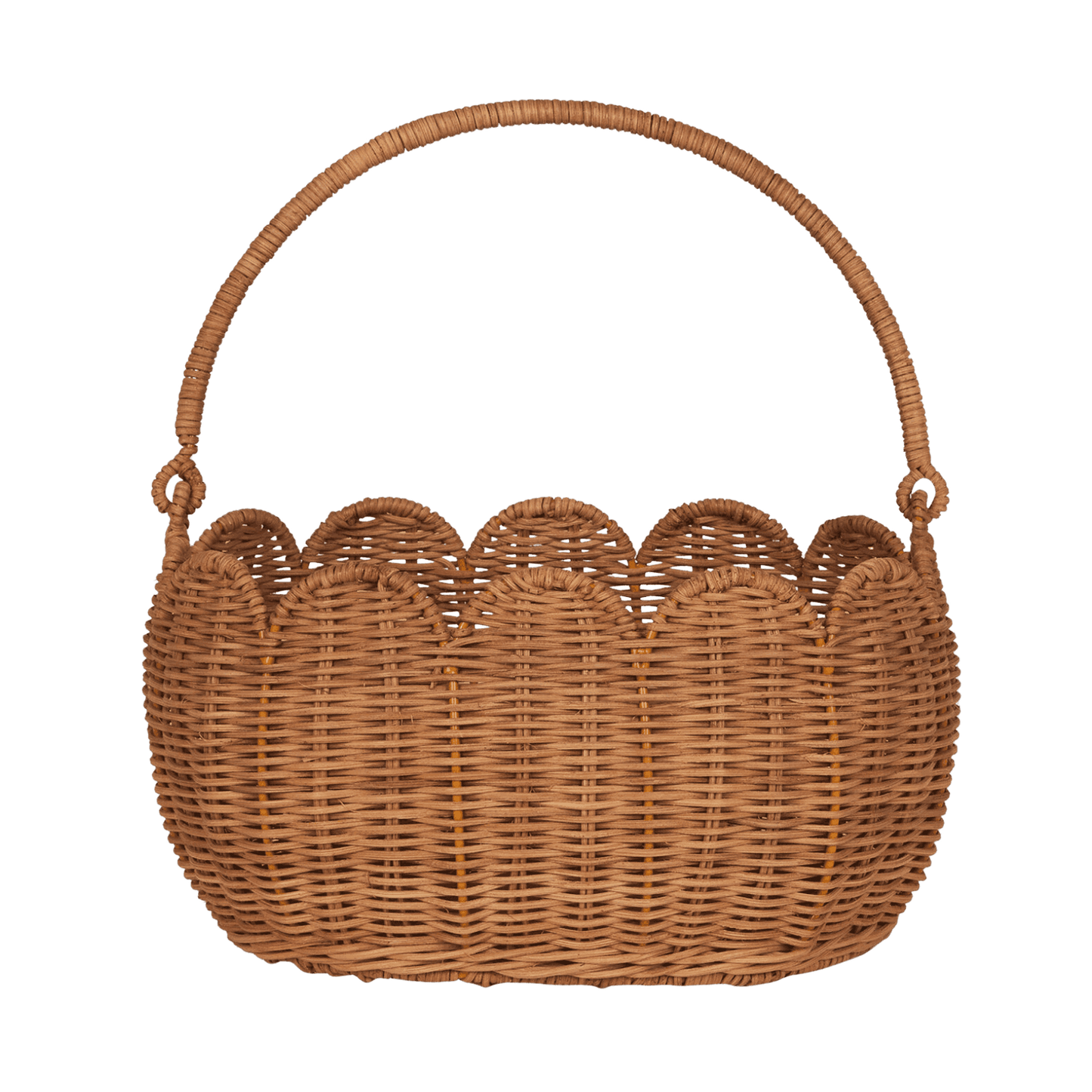 Olli Ella Rattan Tulip Carry Basket - Natural